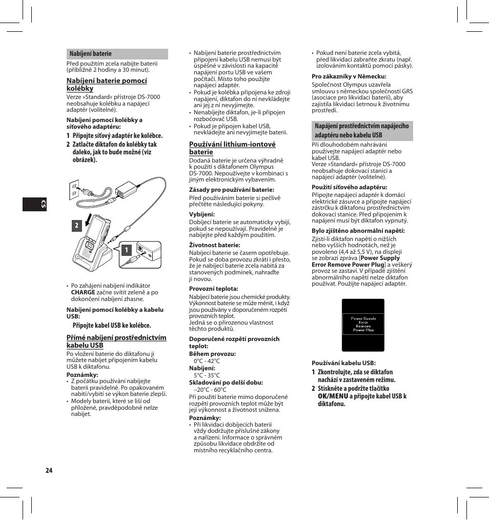 Olympus DS7000 User Manual | Page 24 / 184