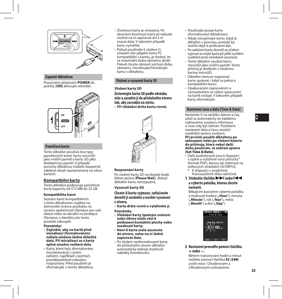 Olympus DS7000 User Manual | Page 25 / 184