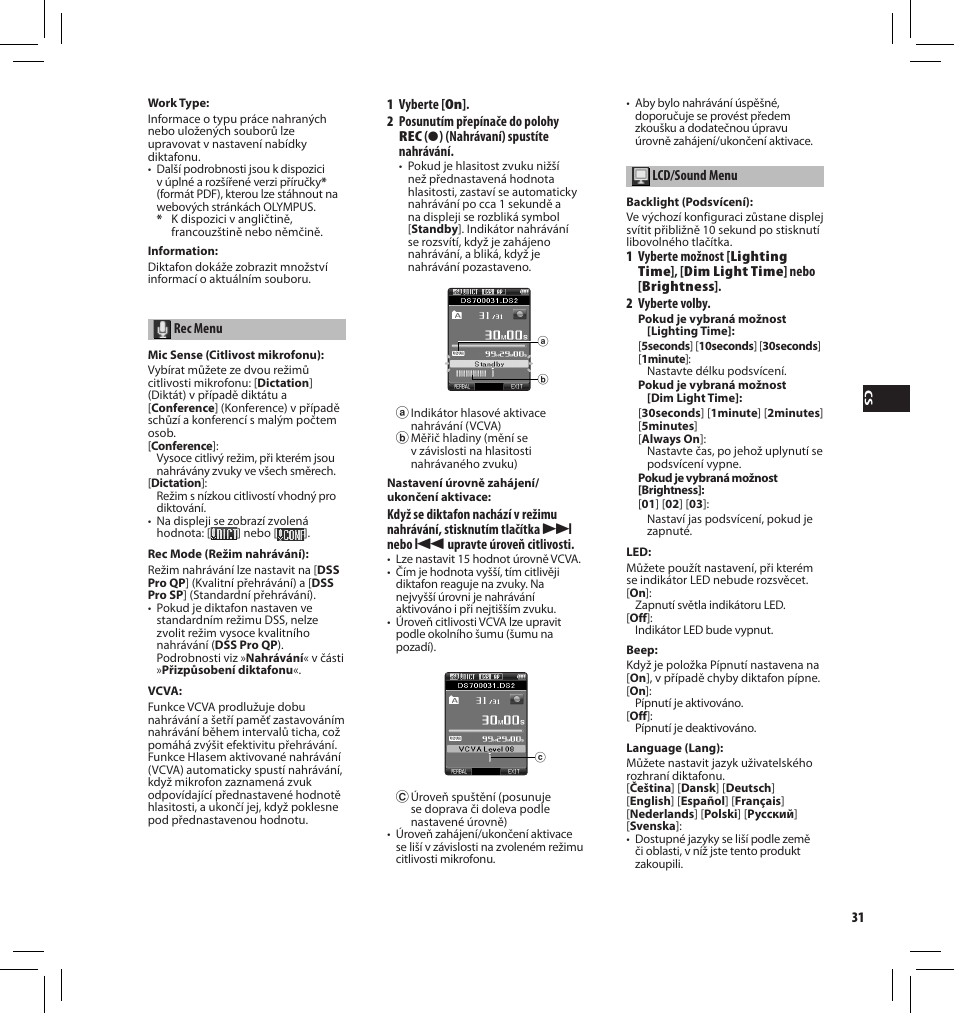 Olympus DS7000 User Manual | Page 31 / 184