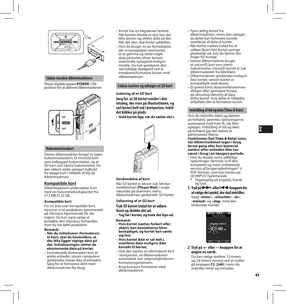 Olympus DS7000 User Manual | Page 43 / 184