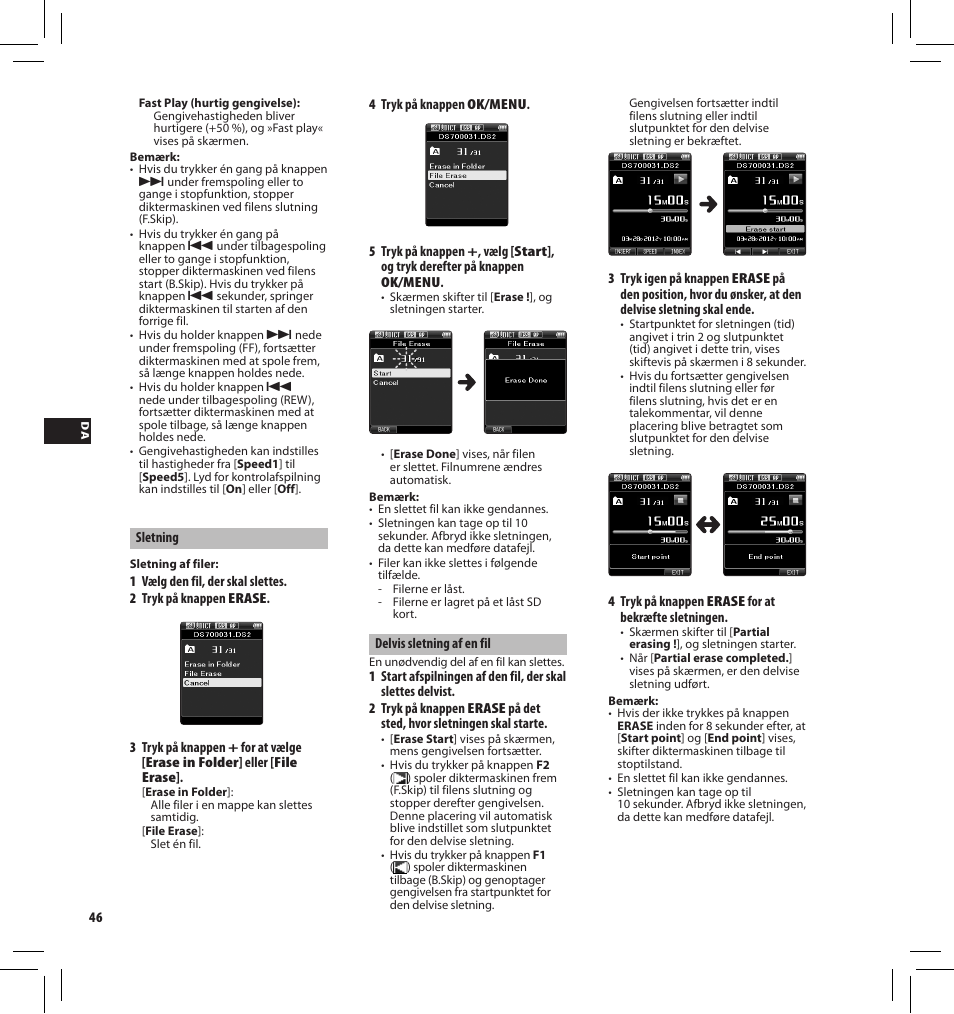 Olympus DS7000 User Manual | Page 46 / 184