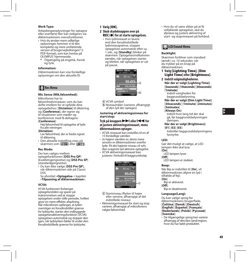 Olympus DS7000 User Manual | Page 49 / 184