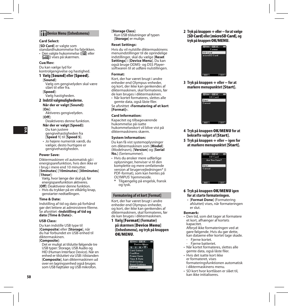 Olympus DS7000 User Manual | Page 50 / 184