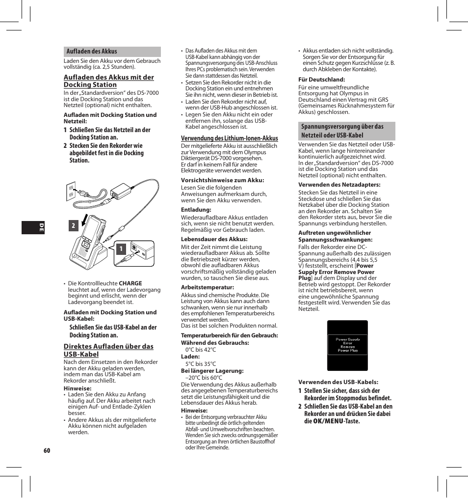 Olympus DS7000 User Manual | Page 60 / 184