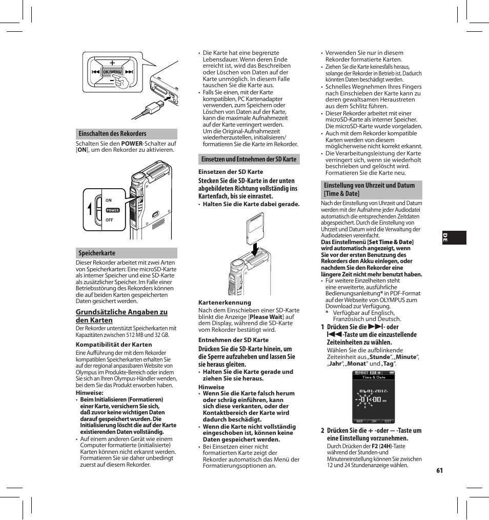 Olympus DS7000 User Manual | Page 61 / 184