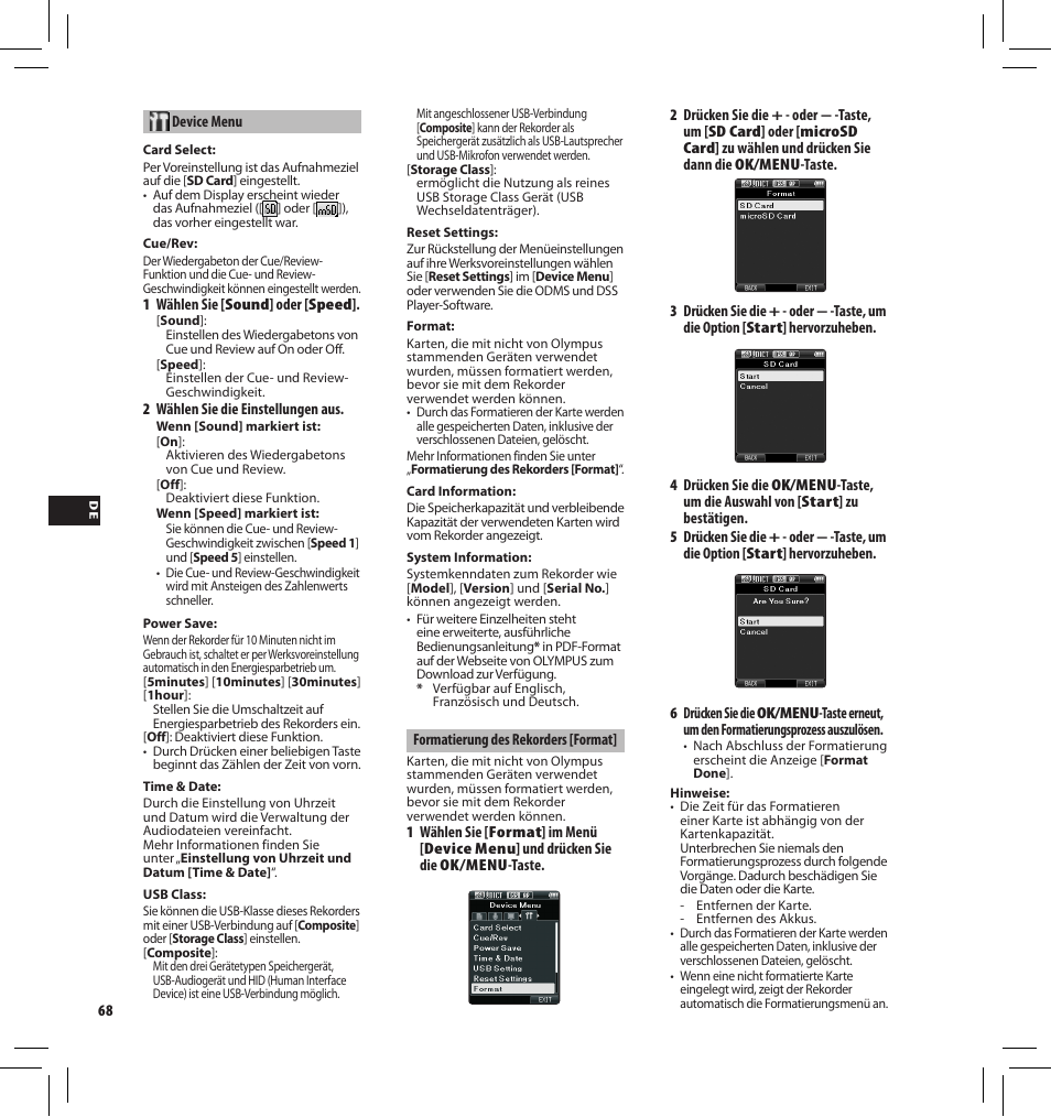 Olympus DS7000 User Manual | Page 68 / 184