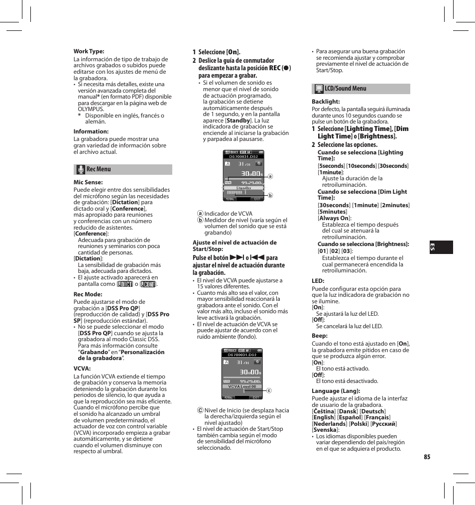 Olympus DS7000 User Manual | Page 85 / 184