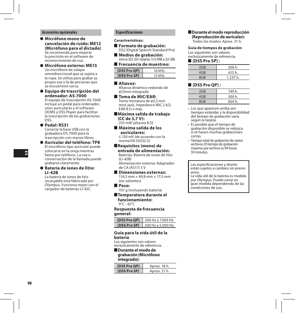 Olympus DS7000 User Manual | Page 90 / 184