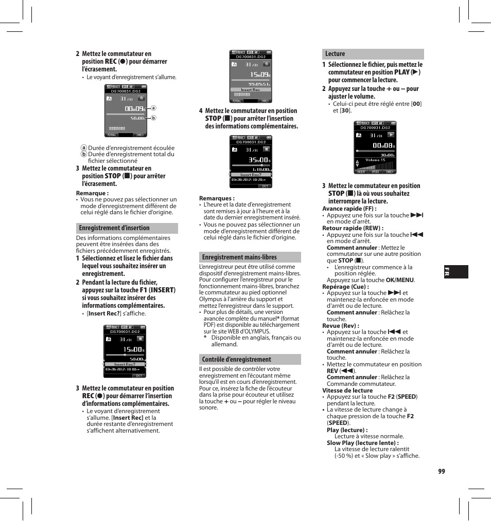 Olympus DS7000 User Manual | Page 99 / 184