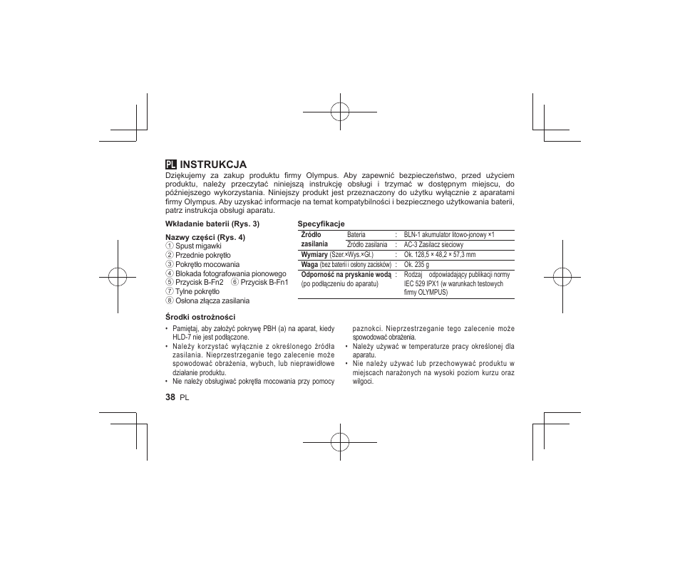 19_r2260_pl, Instrukcja | Olympus HLD-7 User Manual | Page 36 / 58