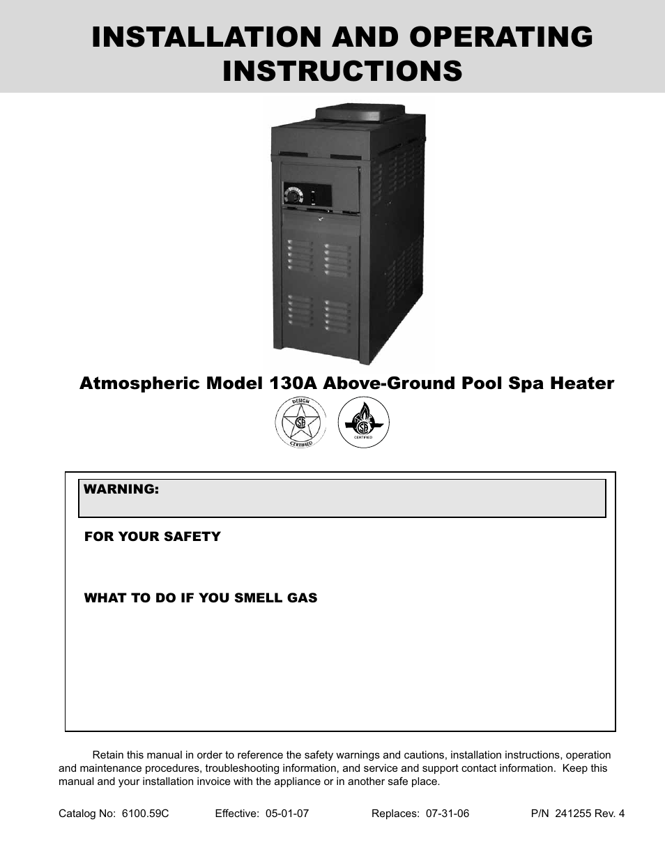 Applica 130A Heaters User Manual | 27 pages