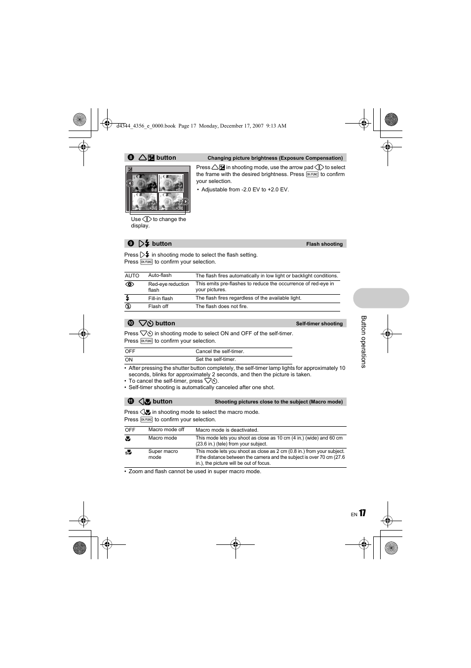 Olympus Stylus 1020 User Manual | Page 17 / 84