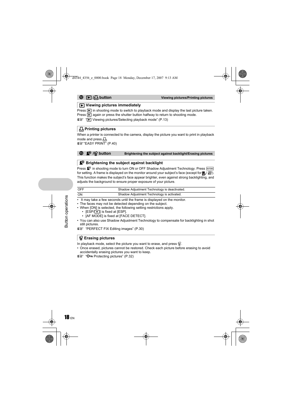 Olympus Stylus 1020 User Manual | Page 18 / 84