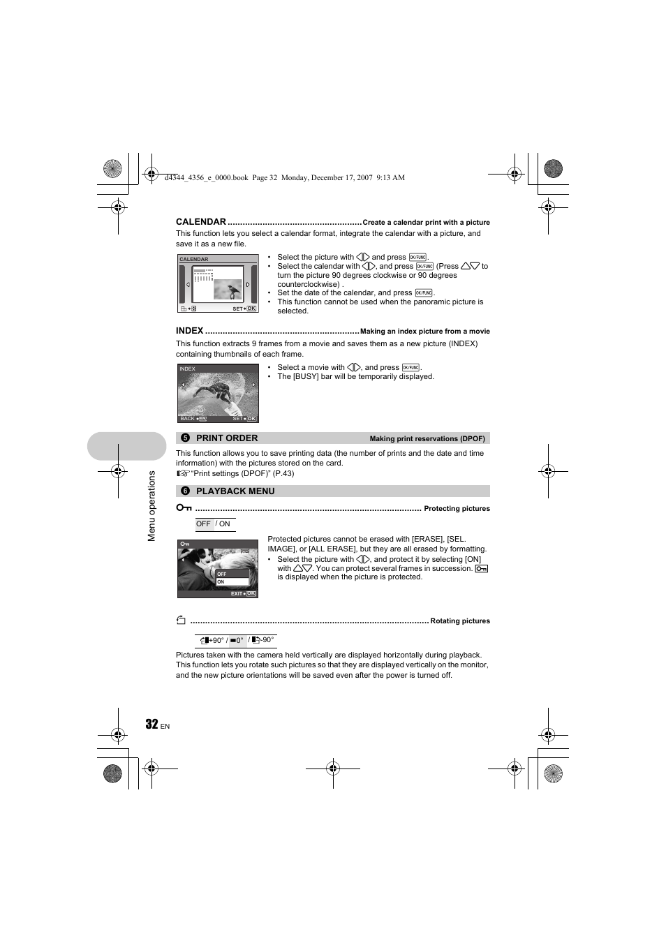 G “0 protecting pictures” (p.32) | Olympus Stylus 1020 User Manual | Page 32 / 84