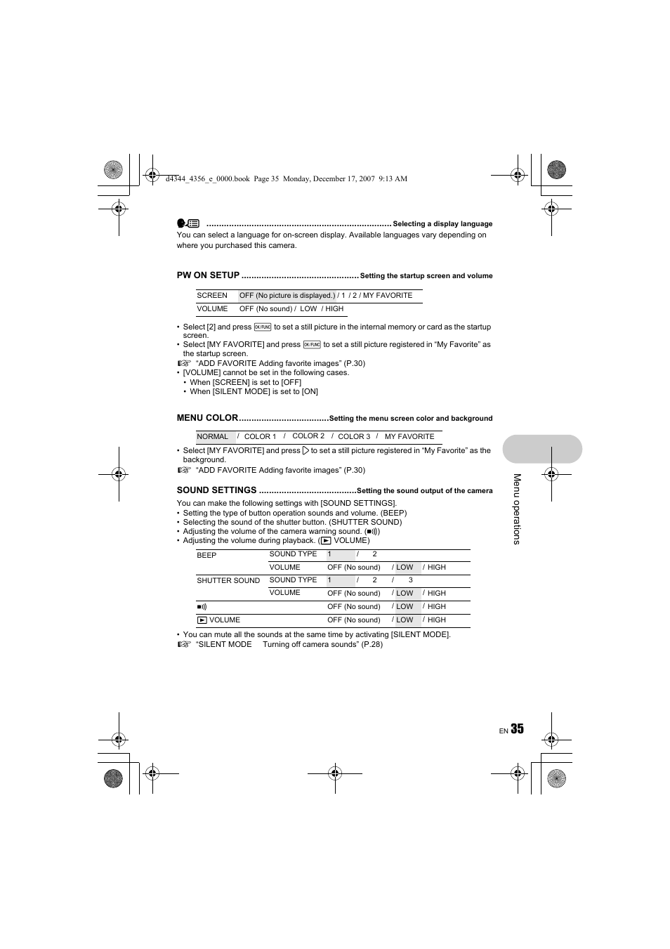 Olympus Stylus 1020 User Manual | Page 35 / 84