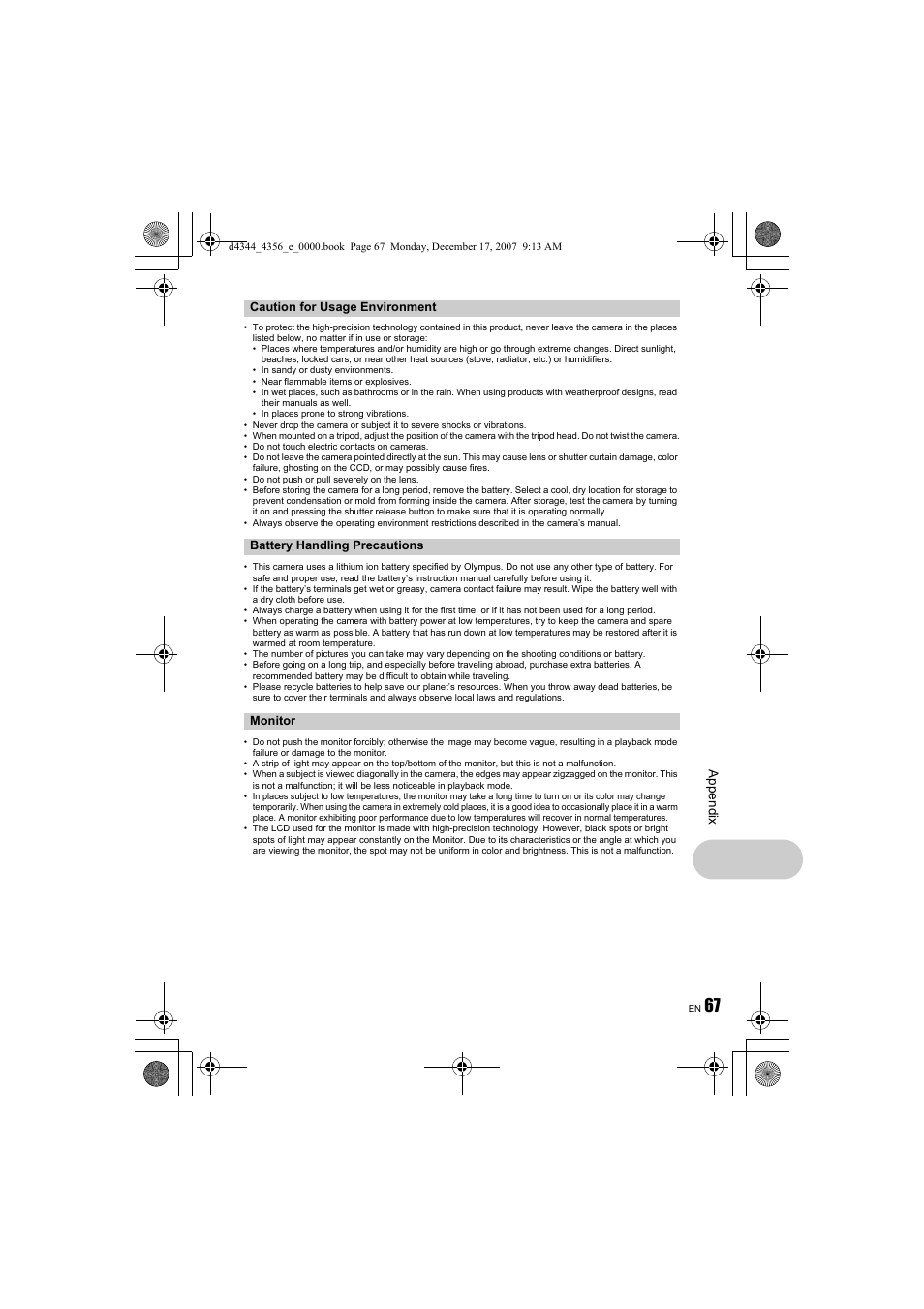 Olympus Stylus 1020 User Manual | Page 67 / 84