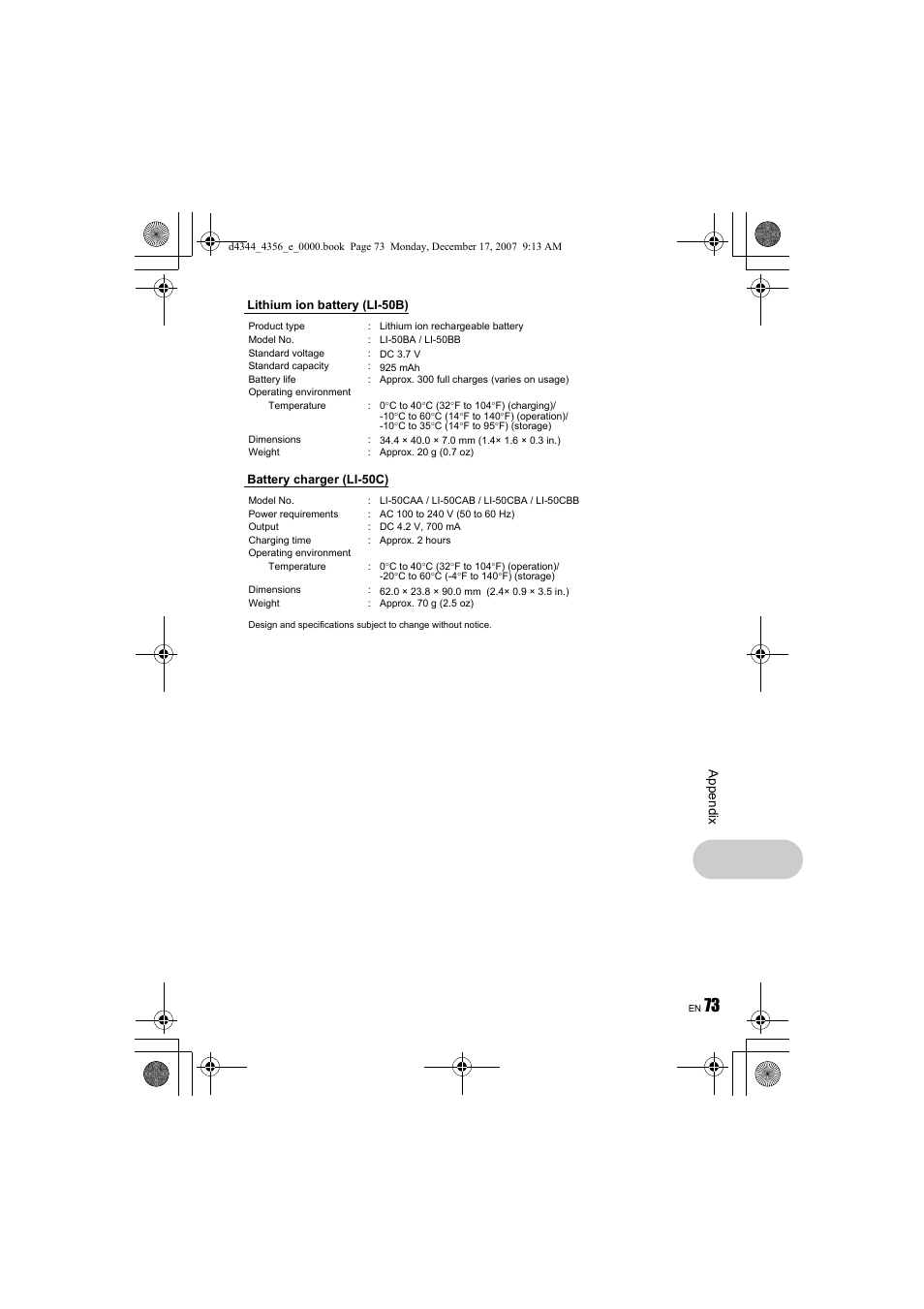 Olympus Stylus 1020 User Manual | Page 73 / 84