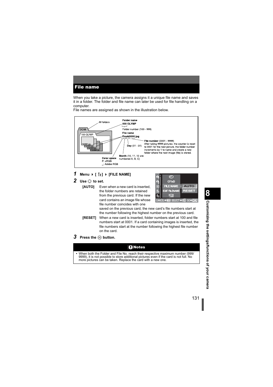 File name | Olympus EVOLT E-500 User Manual | Page 131 / 216