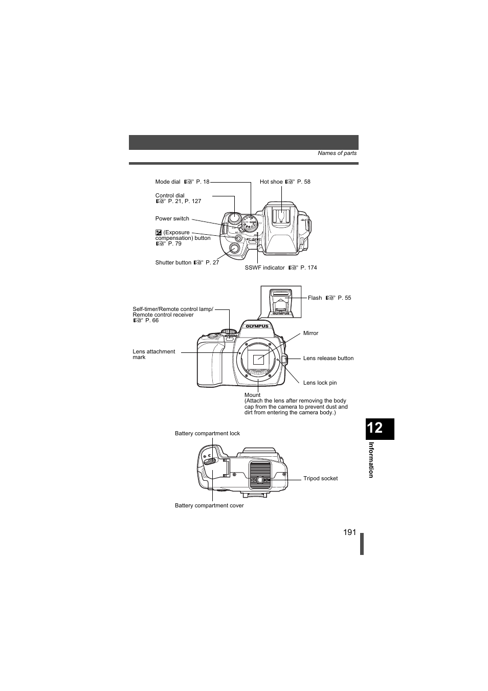 Olympus EVOLT E-500 User Manual | Page 191 / 216