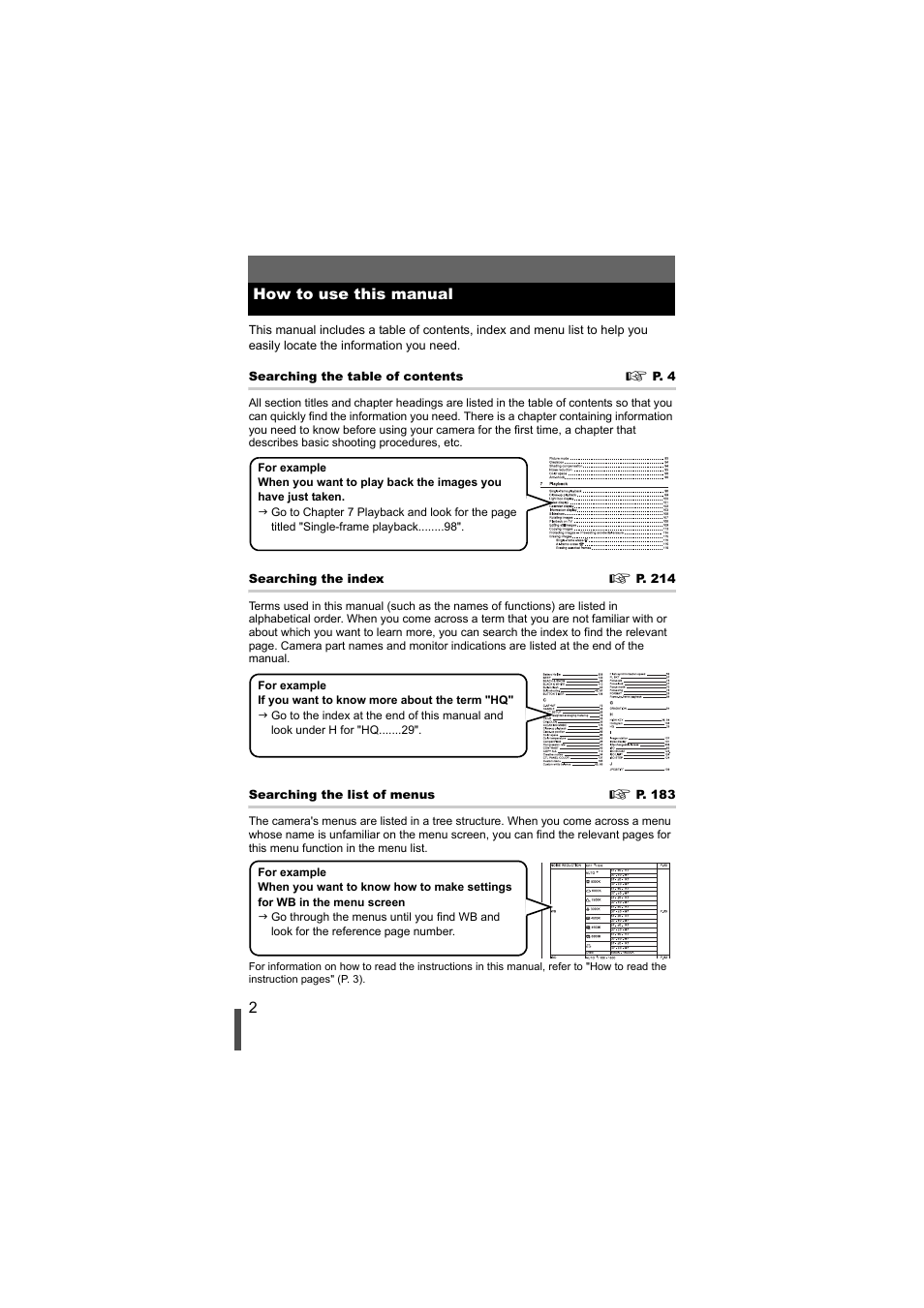 How to use this manual, 2how to use this manual | Olympus EVOLT E-500 User Manual | Page 2 / 216