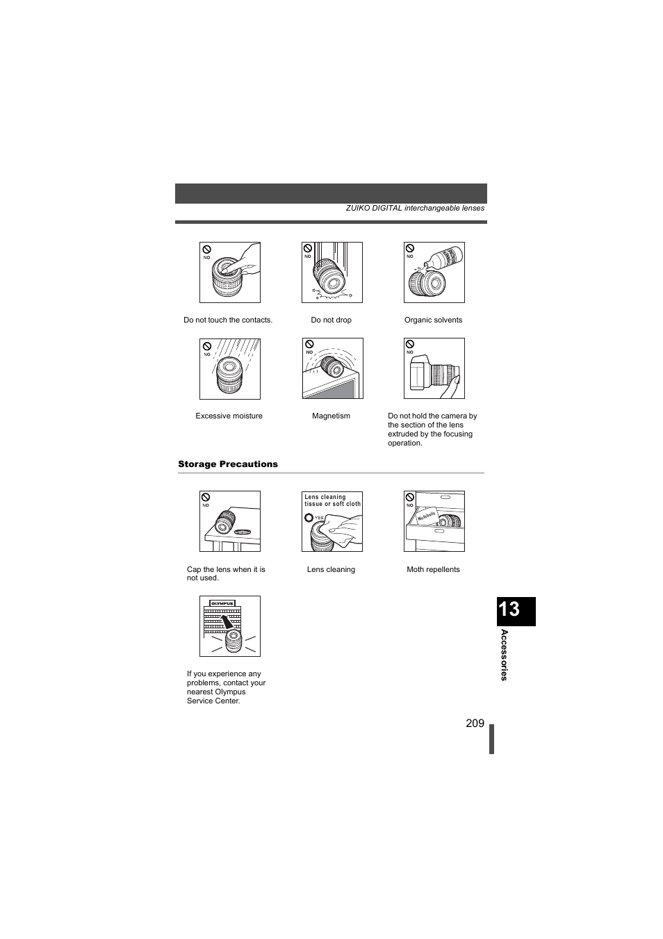 Olympus EVOLT E-500 User Manual | Page 209 / 216
