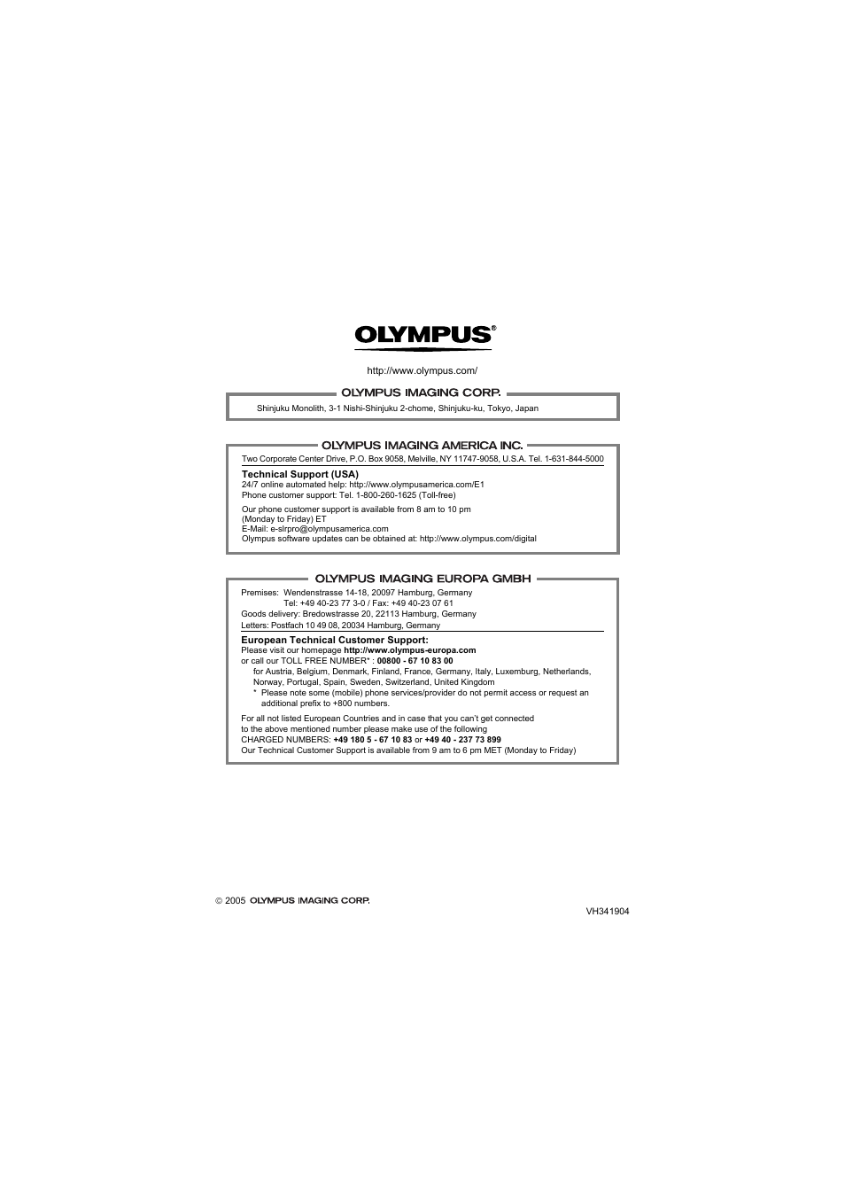 Olympus EVOLT E-500 User Manual | Page 216 / 216