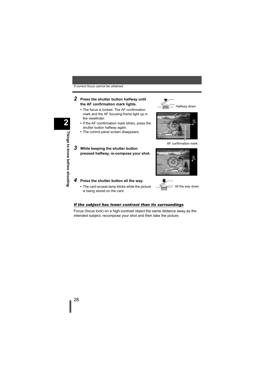 Olympus EVOLT E-500 User Manual | Page 28 / 216