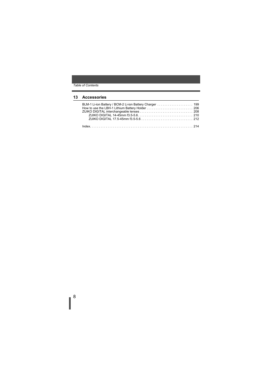 Olympus EVOLT E-500 User Manual | Page 8 / 216