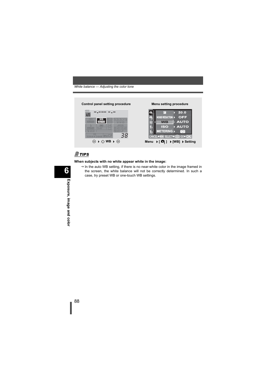 Olympus EVOLT E-500 User Manual | Page 88 / 216