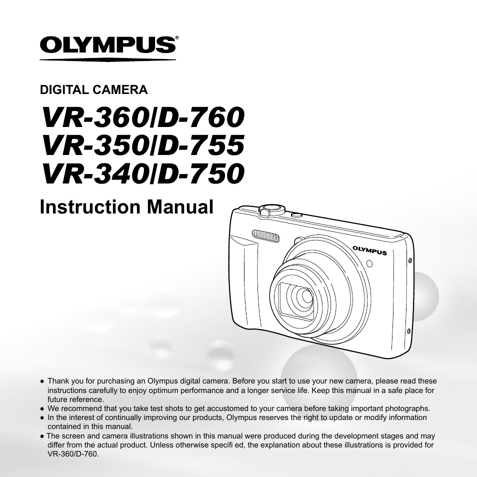 Olympus VR-350 User Manual | 77 pages