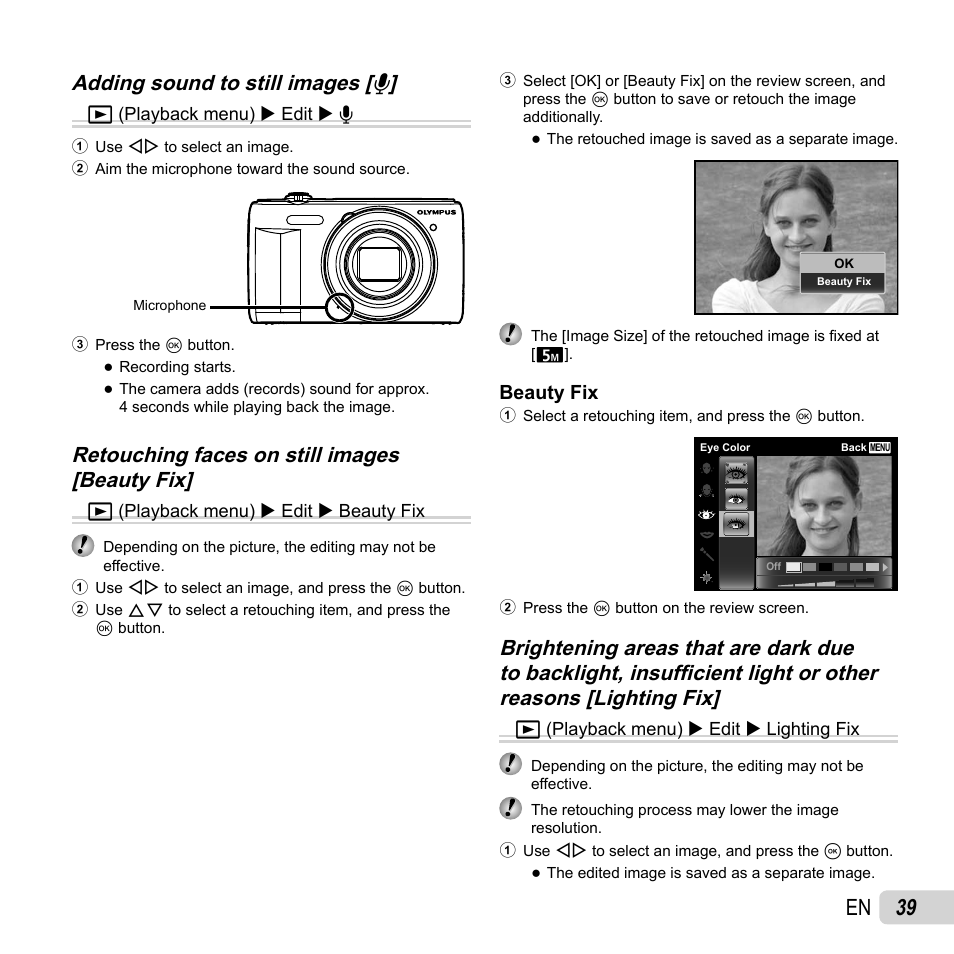 39 en | Olympus VR-350 User Manual | Page 39 / 77
