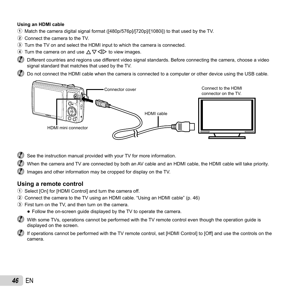 46 en, Using a remote control | Olympus VR-350 User Manual | Page 46 / 77