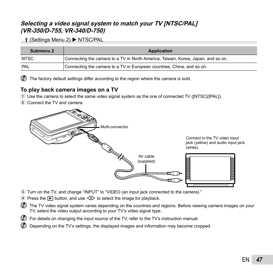 47 en | Olympus VR-350 User Manual | Page 47 / 77