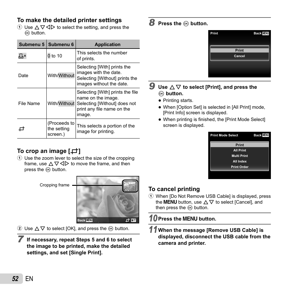52 en | Olympus VR-350 User Manual | Page 52 / 77