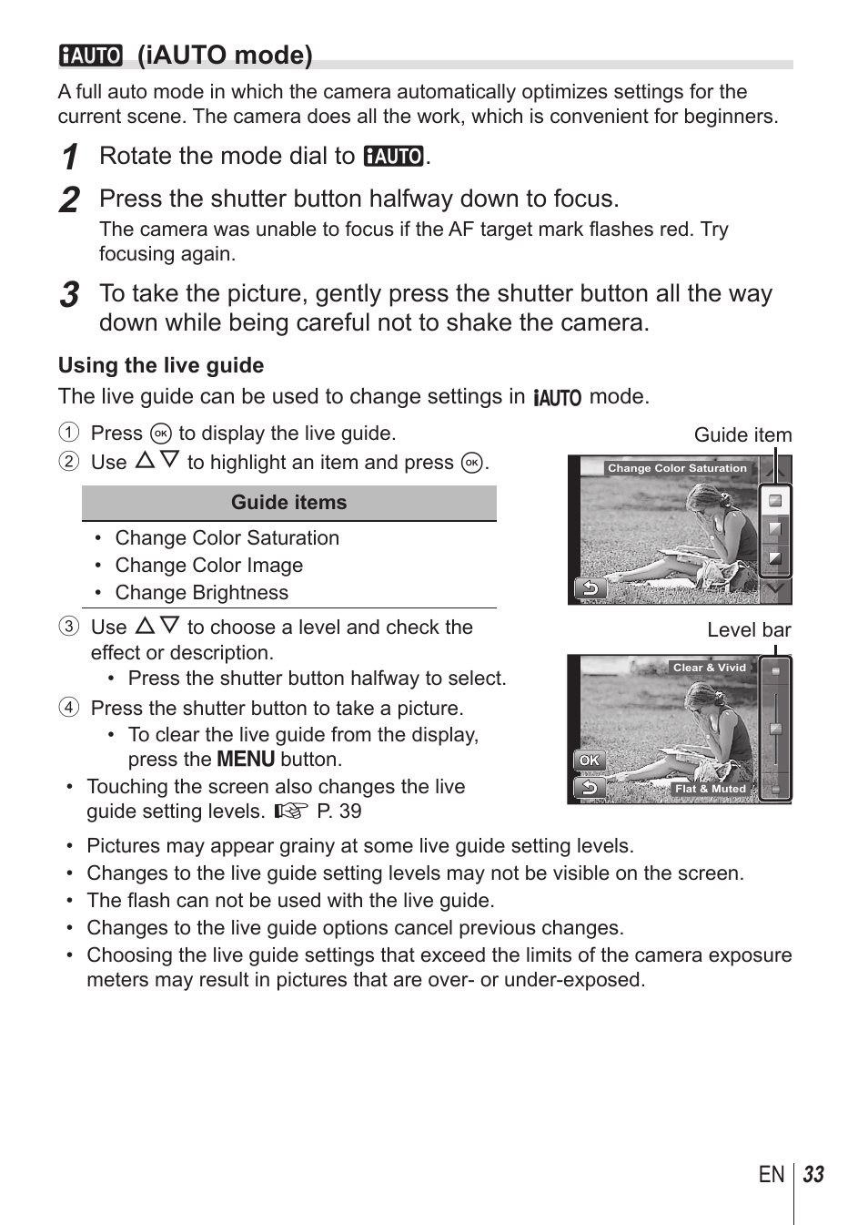 A(iauto mode) | Olympus SH-1 User Manual | Page 33 / 113