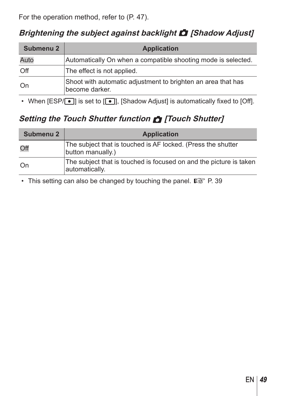 Olympus SH-1 User Manual | Page 49 / 113