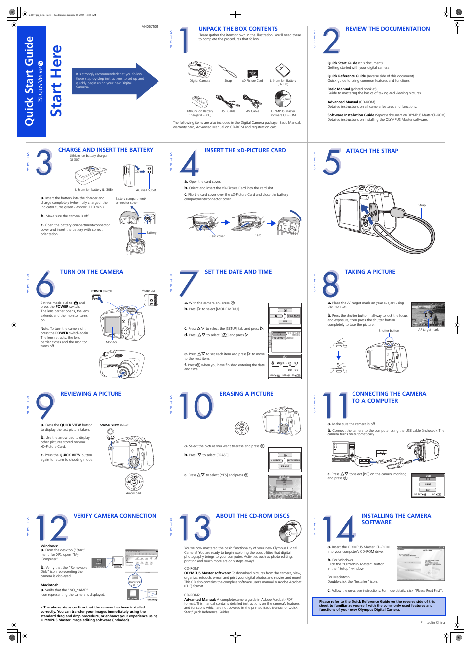 Olympus Stylus Verve S User Manual | 2 pages