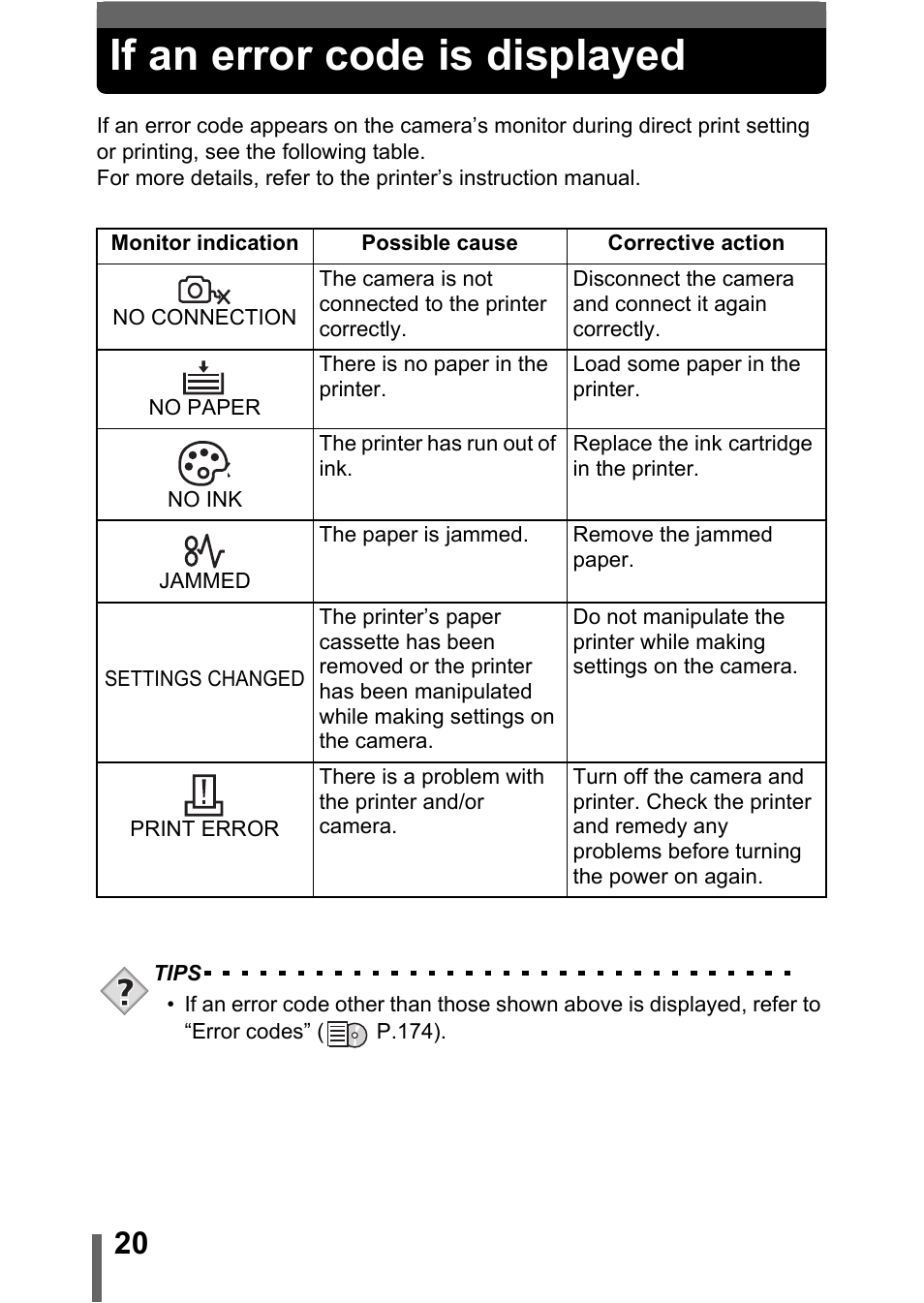 If an error code is displayed | Olympus C-755 Ultra Zoom User Manual | Page 258 / 260