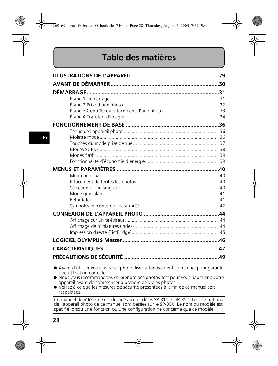 Olympus SP-350 User Manual | Page 28 / 84
