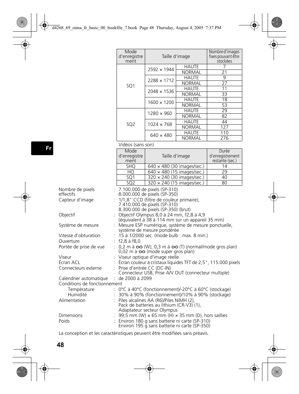 Olympus SP-350 User Manual | Page 48 / 84