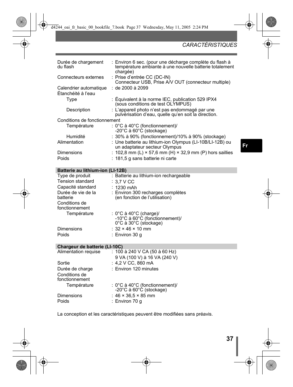 Olympus Stylus 800 Digital User Manual | Page 37 / 68