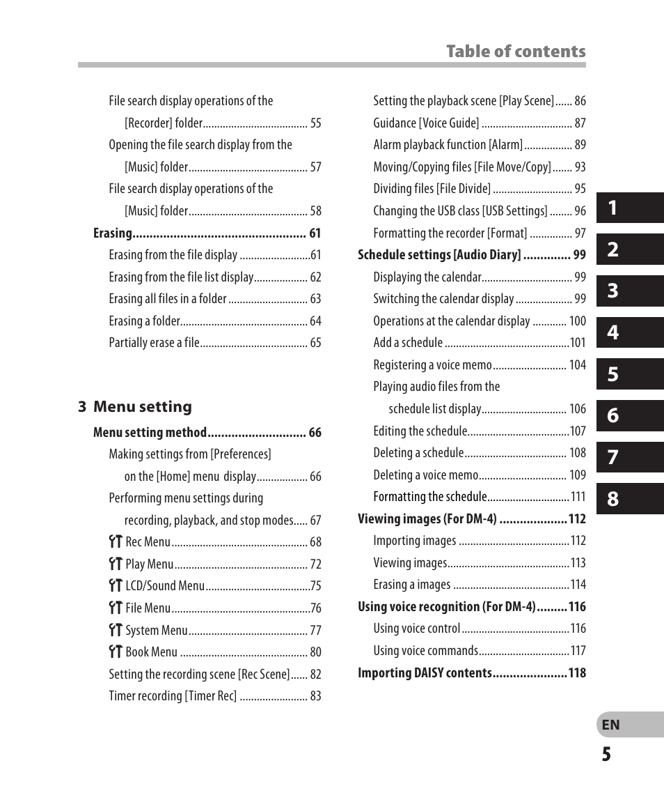 Olympus DM-2 User Manual | Page 5 / 185