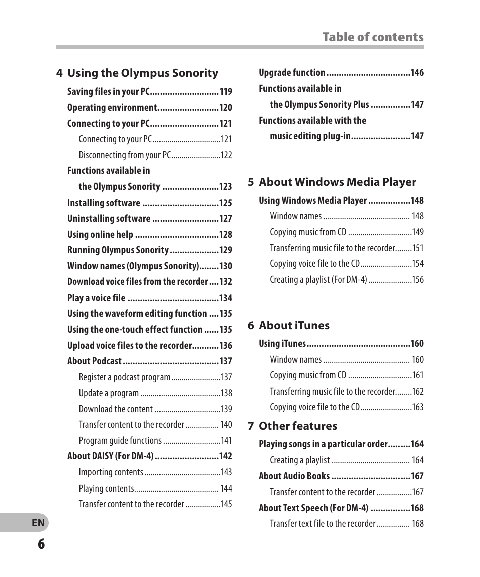 Olympus DM-2 User Manual | Page 6 / 185