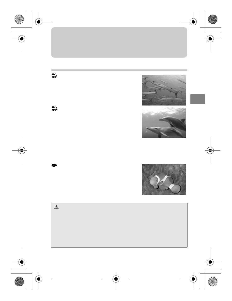 Unterwasseraufnahmen | Olympus PT-047 User Manual | Page 111 / 212