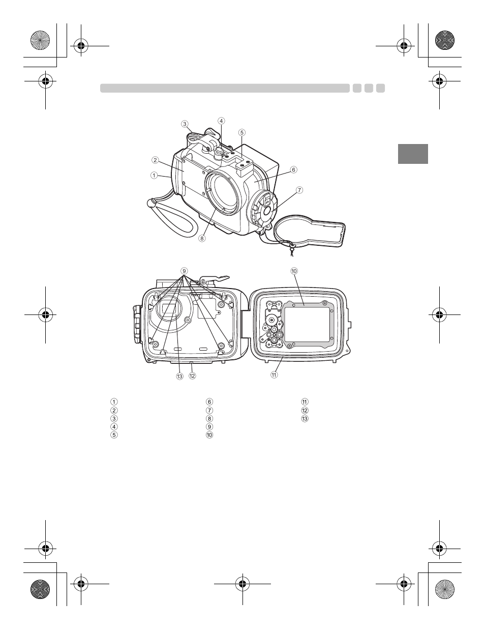 En 9, Names of the parts | Olympus PT-047 User Manual | Page 39 / 212