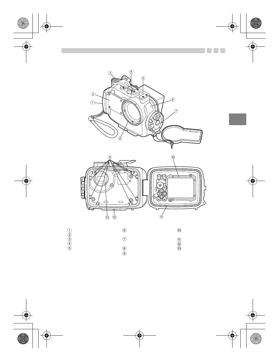 De 9, Bezeichnung der teile | Olympus PT-047 User Manual | Page 99 / 212