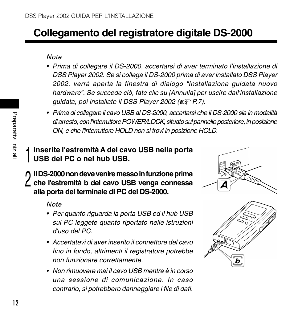 Collegamento del registratore digitale ds-2000 | Olympus DM-10 User Manual | Page 54 / 72