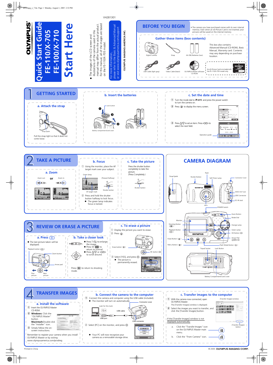 Olympus FE-100 User Manual | 2 pages