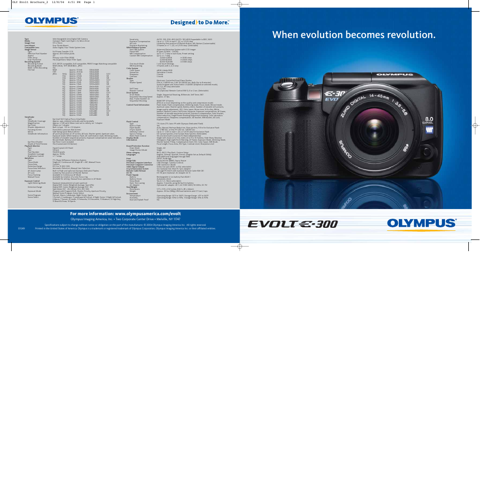 Olympus EVOLT E-300 User Manual | 10 pages