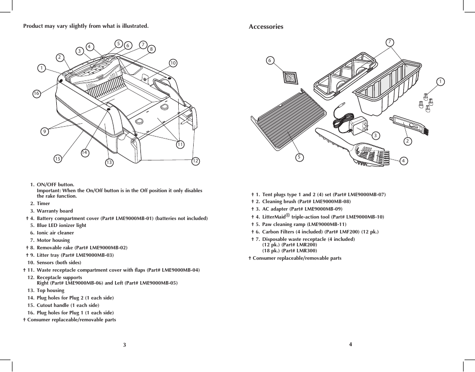 Applica LitterMaid LME9000MB User Manual | Page 3 / 11